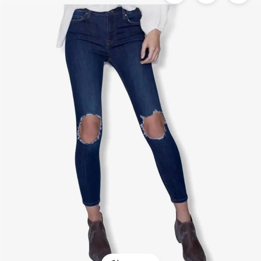 Free People Busted Knee Skinny Jeans